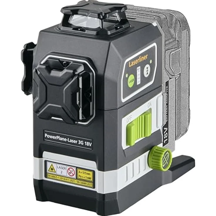 Laserliner PowerPlane-Laser 3G Multi-18V, grüner Laser, selbstnivellierend, inkl. Box, ohne Akku – Bild 1