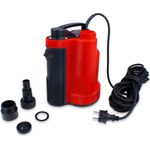 Grafner Flachsauger Tauchpumpe mit integriertem Schwimmschalter, 400 Watt bis 6500 l/h Förderleistung, flachabsaugend 1mm, Schmutzwasserpumpe Schwarz