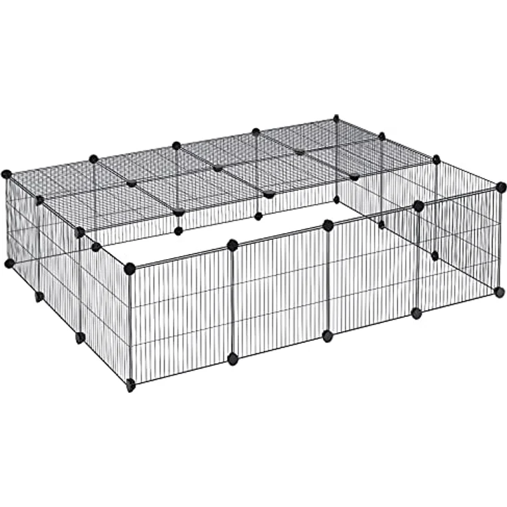 EUGAD Freigehege für Kaninchen, Meerschweinchen Gehege, BHT 147x37x111cm – Bild 1