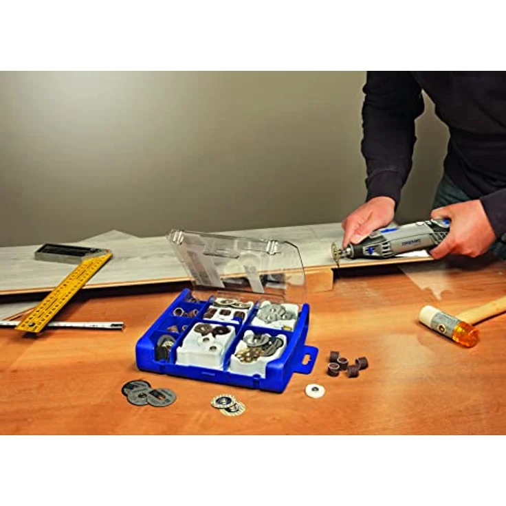 Dremel SC725 EZ SpeedClic Mehrzweck Zubehörset (70 Zubehörteile zum Schleifen, Schneiden, Schärfen, Polieren, Reinigen, Gravieren, Schnitten) - Preisvergleich – Bild 4