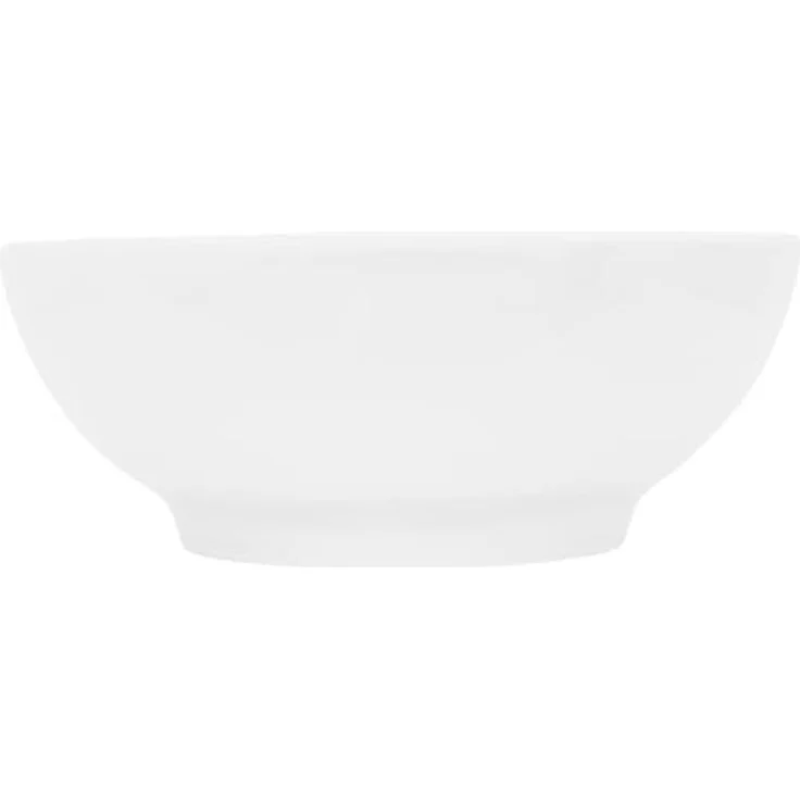 ecd germany Waschbecken Rundform Ø 45,5x18,5 cm Weiß mit Überlauf aus Keramik – Bild 4