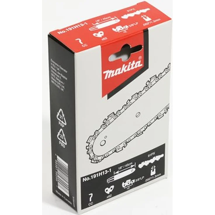 Makita Ersatzkette 191H13-1, Sägekette 91PX 45cm, vibrationsarm mit geringem Rückschlag – Bild 2