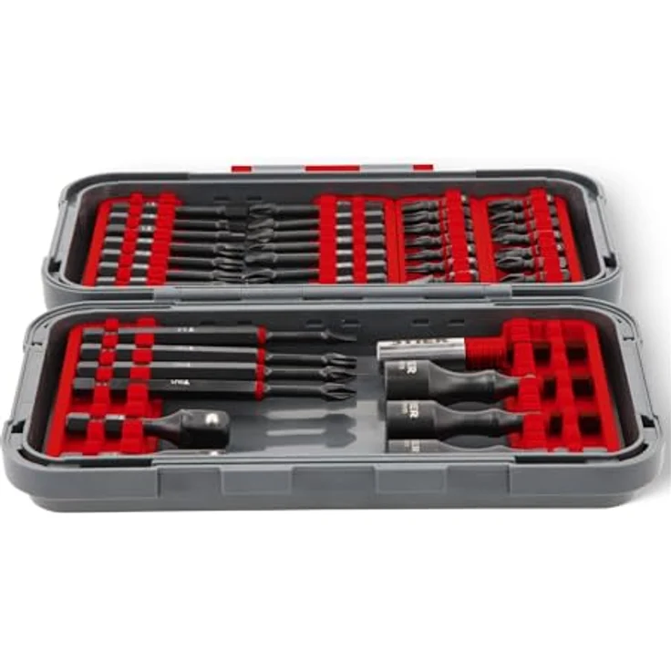 STIER Torsions-Bitsatz 42-teilig, Magnetbithalter mit Schnellwechslefunktion, inklusive Adapter und Steckschlüssel in robuster Transportbox, für Handwerker und Heimwerker – Bild 3