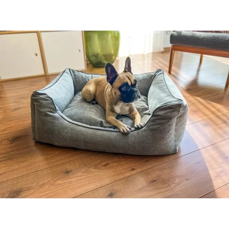 Aumüller Hundesofa Ortho Line, Grau - 117 cm - Orthopädisches Sofa für Hunde | Wendekissen mit Memory-Schaum | Abnehmbarer Bezug | Gefertigt in Europa – Bild 3