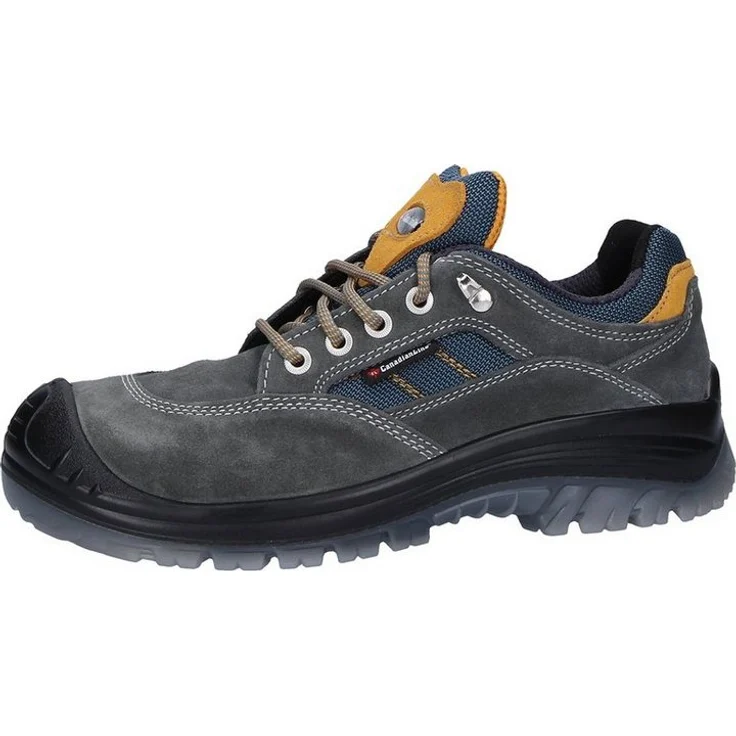 Canadian Line Nepal Arbeitsschuh, Sicherheitsschuh S1P in grau/blau, Leder/Nylon, Größe 41