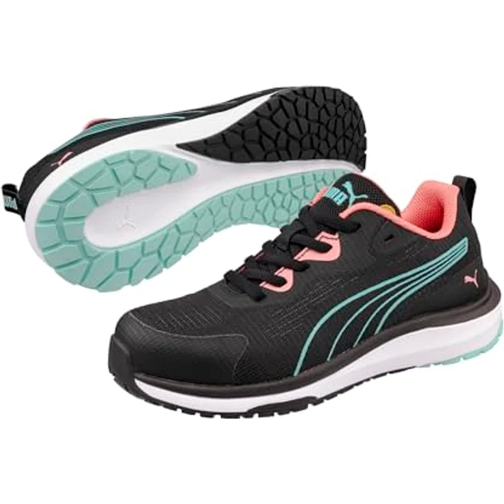 Puma S1PS Celerity Knit, Sicherheitshalbschuh mit Stahlkappe, blau/koralle, Größe 41 – Bild 2