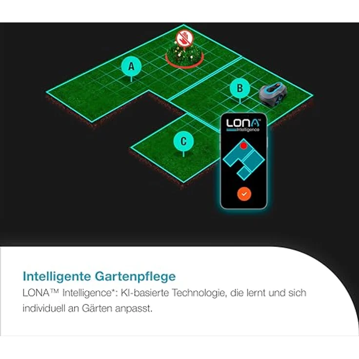 Gardena Mähroboter smart SILENO free 600 m² Set, Rasenroboter ohne Begrenzungskabel, Antikollisions-Radar – Bild 6