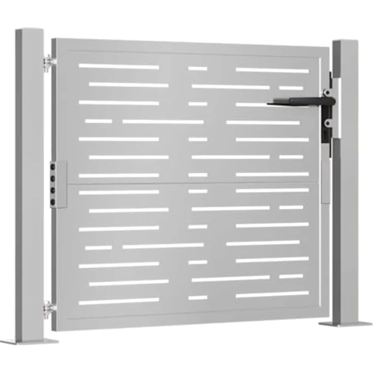 vidaXL Gartentor 105x80 cm Cortenstahl Quadratisches Design Abschließbar Rostig – Bild 8