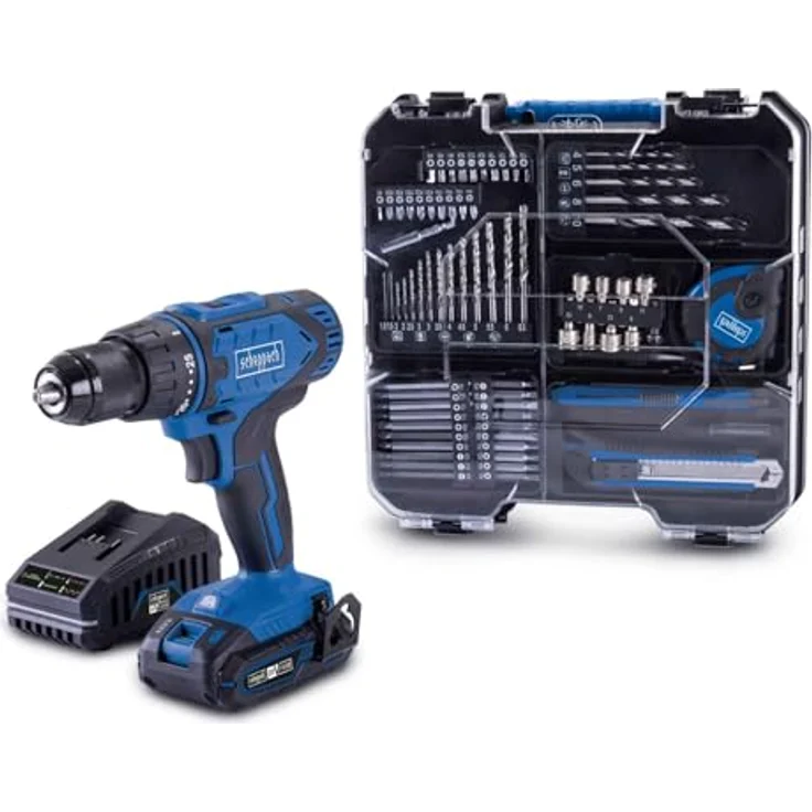 Scheppach mobile Werkstatt C-DTB74/1-X | 50 Nm | LED | Gürtelclip | 20V IXES | inkl. Akku-Bohrschrauber, Akku, Ladegerät und 74-teiligem Zubehörset – Bild 1