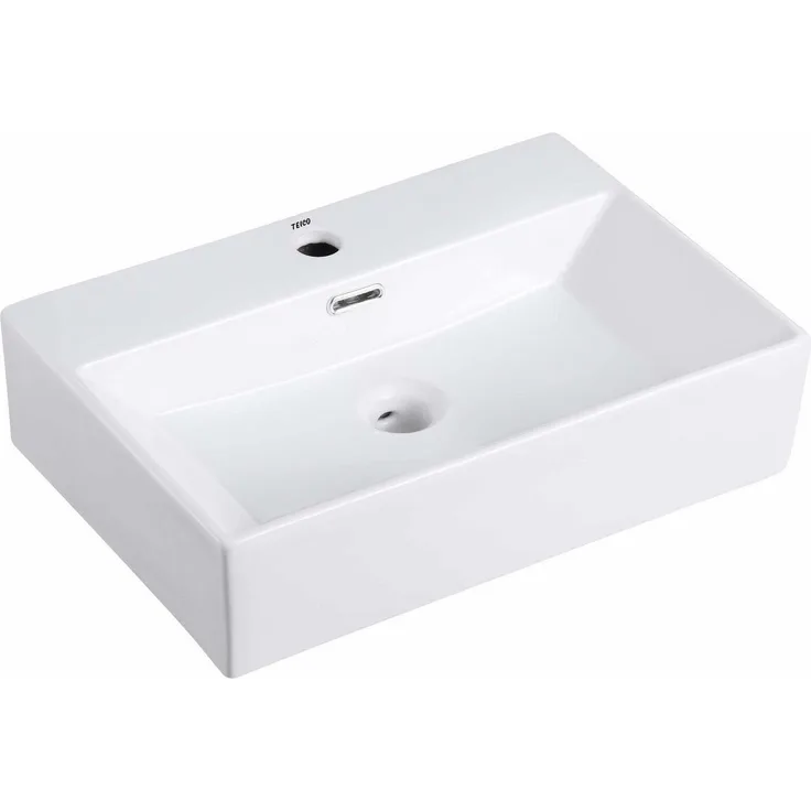 Teico Waschbecken Keramik Bad Waschtisch 50cm Waschschale Möbelwaschtisch, weiß - Preisvergleich