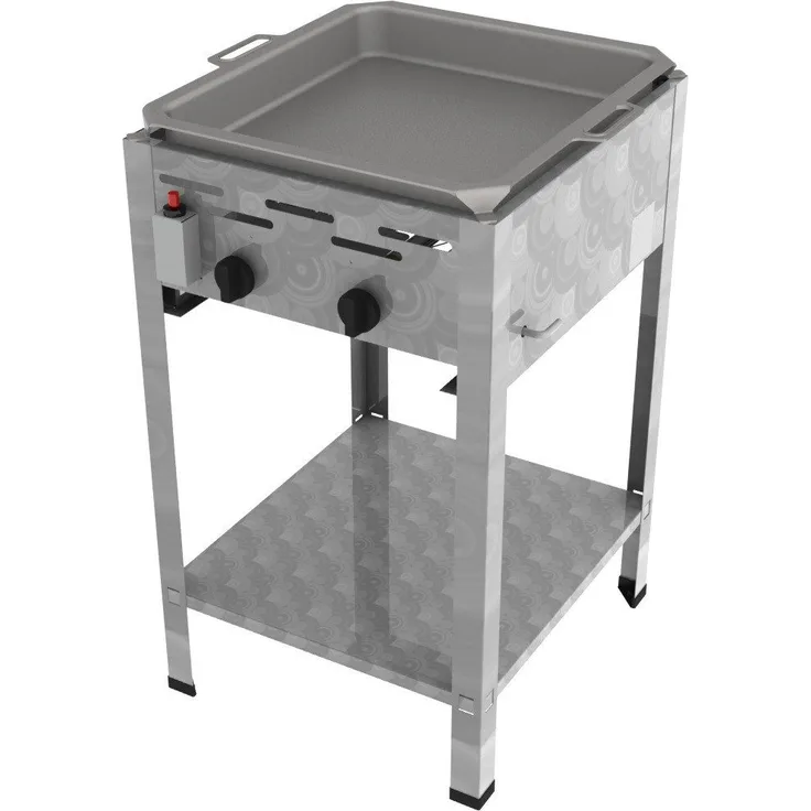 ChattenGlut Gastrobräter 7,3kW mit Pfanne, BxTxH: 480x530x800 cm - Profi Gastrobräter, sparsam im Verbrauch, Made in Germany