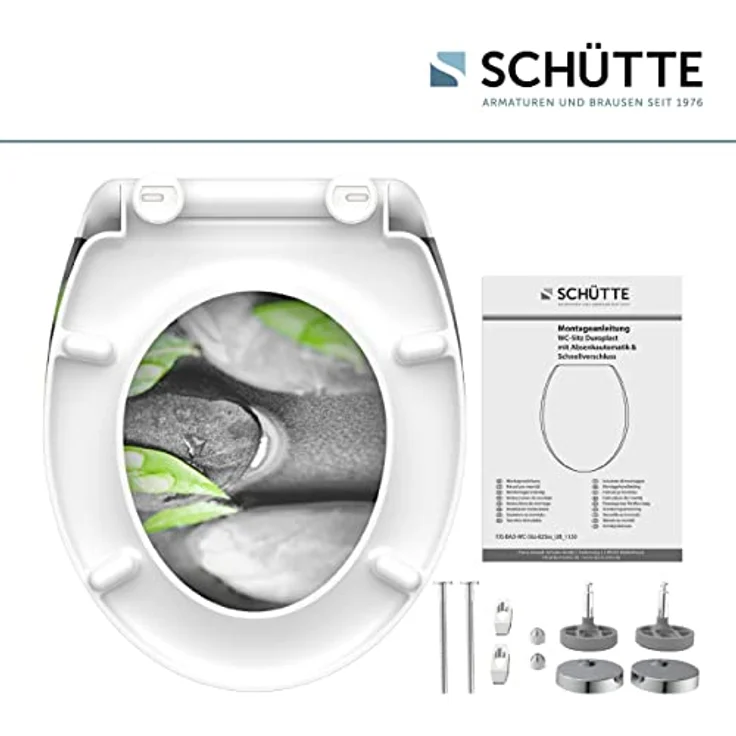 Schütte WC-Sitz Duroplast Stone, doppelte Absenkautomatik und Schnellverschluss, bruchsicher und kratzfest – Bild 9