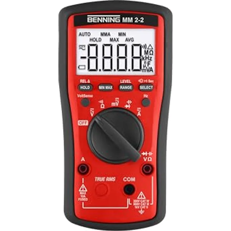 Benning MM 2-2 Hand-Multimeter digital CAT II 1000 V, CAT III 600 V, CAT IV 300V Anzeige (Counts): 6