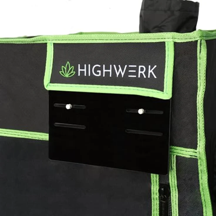 HIGHWERK Growzelt 140 x 140 x 200 cm, Indoor Grow Tent, lichtdicht schwarz-grün, mit hoher Lichtreflexion, für Pflanzen und Kräuter – Bild 9