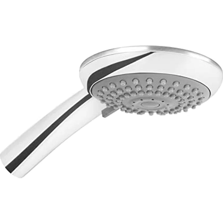 Schulte Duschsystem mit Umsteller, Kopfbrause eckig, verchromter Korpus aus Messing, Duschmaster Rain mit Regendusche – Bild 3