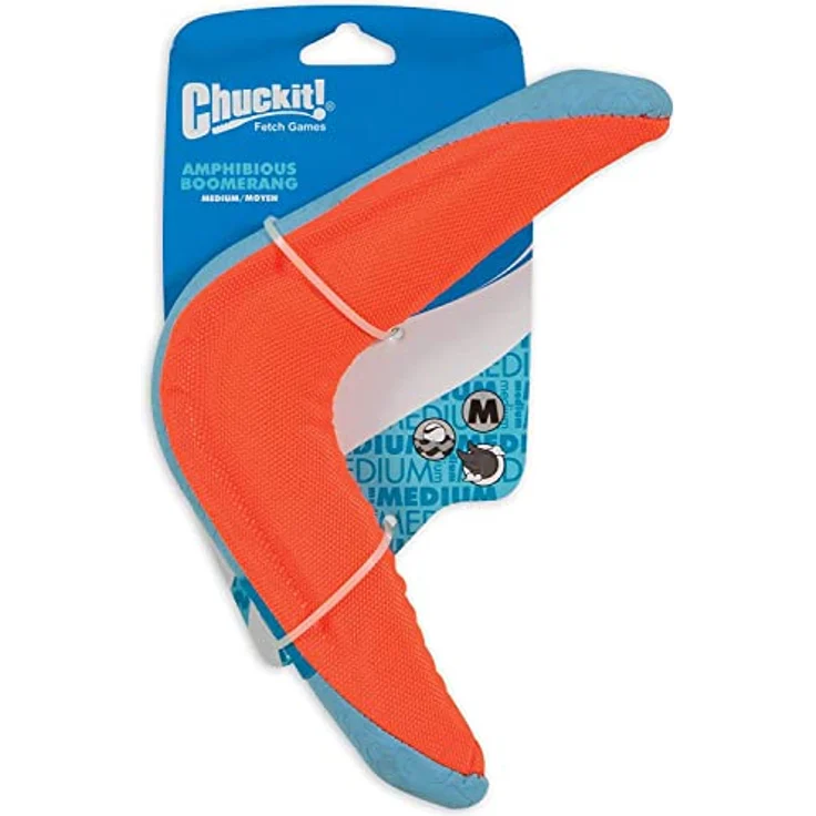 Chuckit! CH18200 Amphibious Boomerang Medium, schwimmfähig und robuste Nylonoberfläche in Signalfarbe, 25 cm – Bild 4