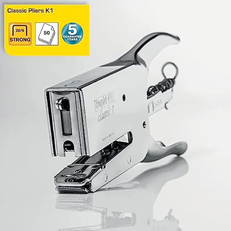 Rapid Heftzange Classic K1, Heftleistung: 50 Blatt, silber – Bild 2