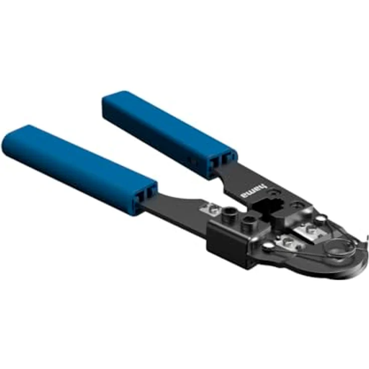 Hama Crimpzange für Netzwerkkabel, zum Kürzen, Abisolieren und Crimpen von RJ45 Steckern, für mehrdrähtige Innenleiter – Bild 3