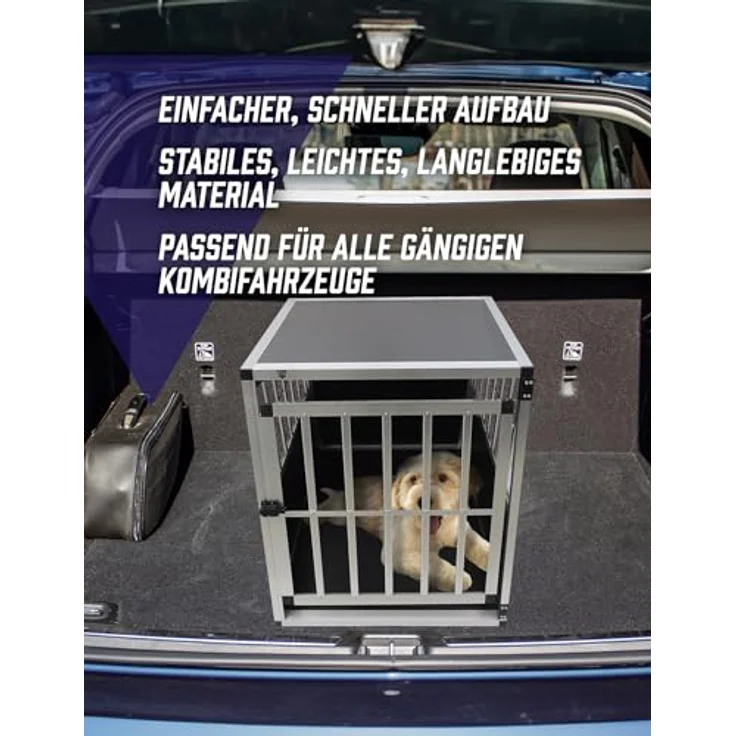 Spocado Villa Hunde Transportbox - Sicherer, bequemer Transport für deinen Hund - Stabile Konstruktion, leicht, langlebig und einfach zu reinigen (69 x 60 x 54 cm) - Weiß – Bild 4