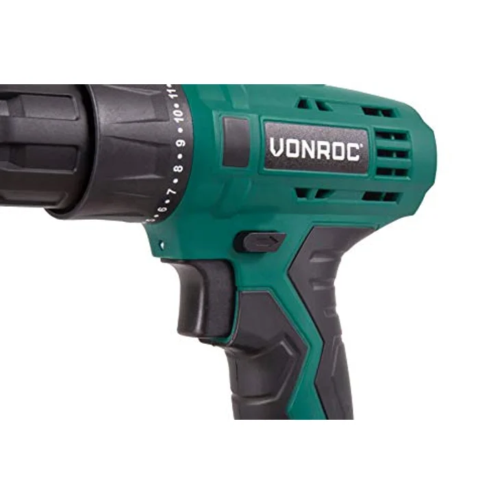 Vonroc Akku-Bohrer ? 12 V ? Akku, Schnellladegerät und 2 Schraubbits – Bild 4