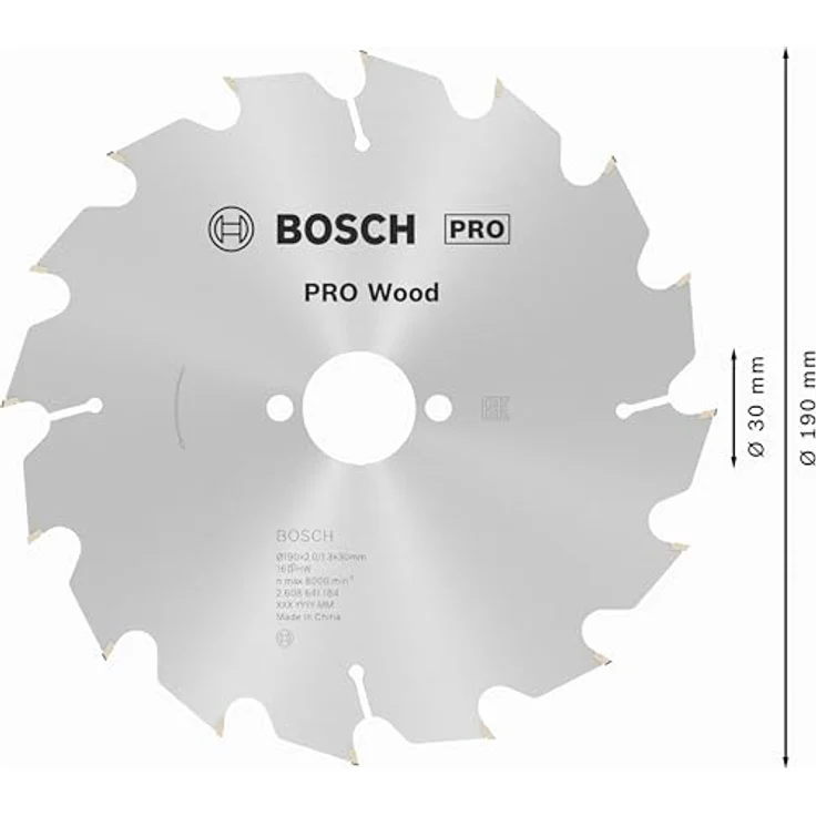 Bosch Professional Kreissägeblatt Optiline Wood (für Holz, 190 x 30 x 2,0 mm, 16 Zähne, Zubehör Kreissäge) – Bild 3