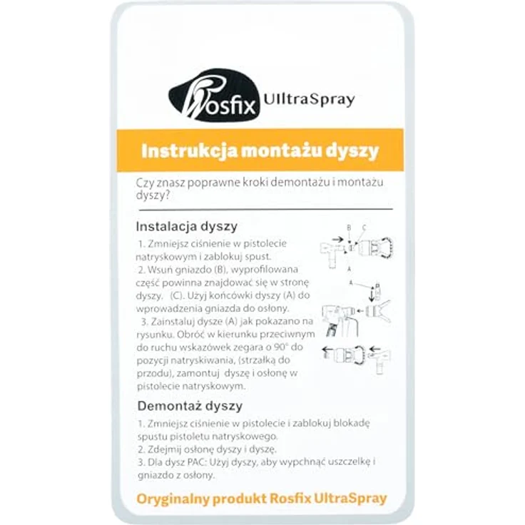 Rosfix Malerdüse Ultra Spray 521, Hochdruckspritzdüse mit 25 cm Spritzbreite, kompatibel mit Graco, für professionelle Malerarbeiten – Bild 2