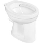 CORNAT Tiefspül-WC Cornat Stand WC Flachspüler spülrandlos erhöht 40, erhöhtes Stand-WC 40 cm, spülrandlos, Clean plus Beschichtung, waagerechter Abgang