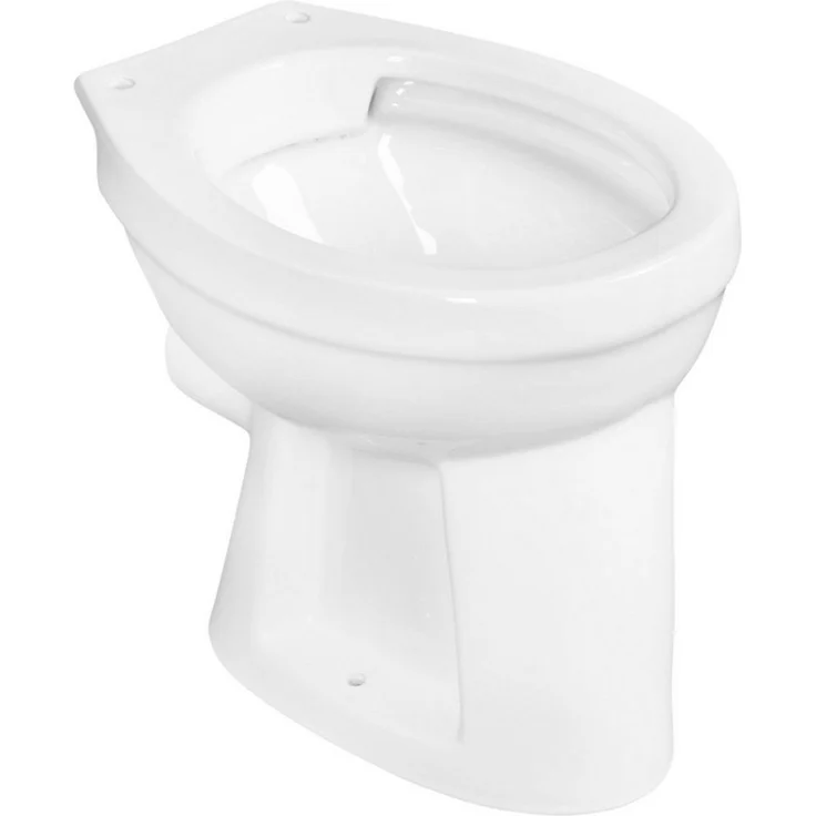 CORNAT Tiefspül-WC Cornat Stand WC Flachspüler spülrandlos erhöht 40, erhöhtes Stand-WC 40 cm, spülrandlos, Clean plus Beschichtung, waagerechter Abgang