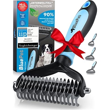 EHASO Langlebige Hunde & Katzen Unterfellbürste Für Langhaar & Kurzhaar Tiere Mulit Rake - Trimmbürste/Unterwollkamm 50mm - Hundekamm Für Jede Art Von Fell Direkt
