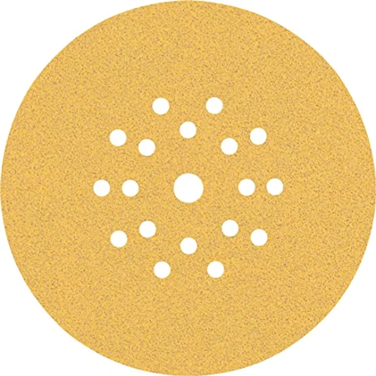 Bosch Accessories 2608901672 Schleifpapier für Trockenbauschleifer Körnung 80, Ø 225 mm, 5 St. - Hohe Abtragsleistung, einfache Befestigung mit Klettverschluss