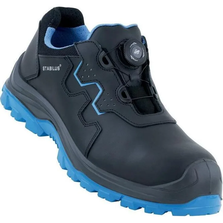 STABILUS Halbschuh ALEX BLUE TWIST S3, Größe 48, metallfrei, schwarz-blau, ESD, antibakterielles Fußbett
