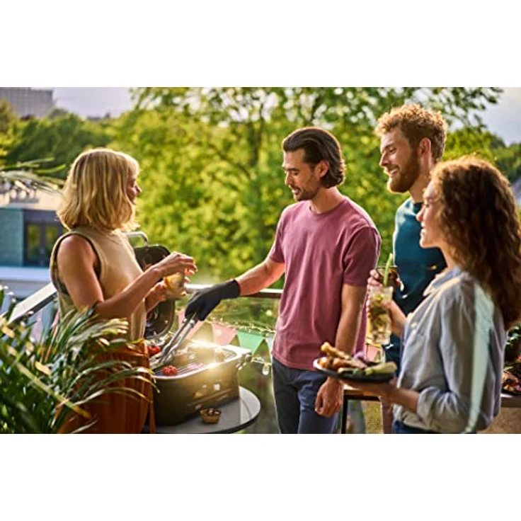 Weber Grillplatte für Lumin, porzellanemaillierte Gusseisenplatte, antihaftbeschichtet mit erhöhten Kanten – Bild 5