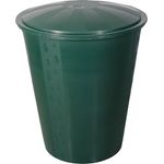 TrendLine Regentonne rund mit Deckel und Hahn 300 L grün, klassische Regentonne für den Garten, frostsicher, witterungsbeständig