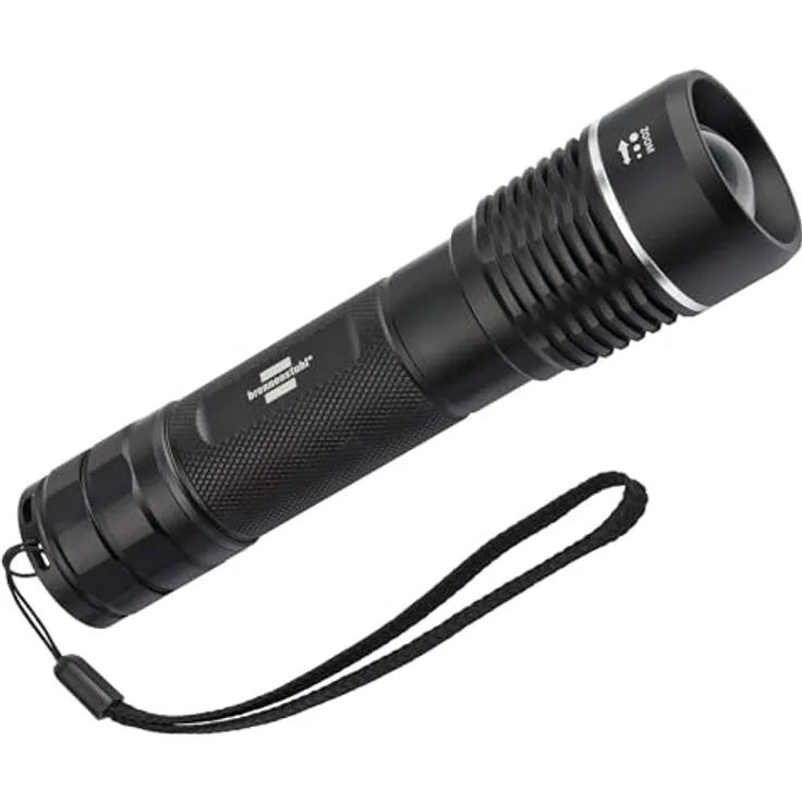 Brennenstuhl LuxPremium Akku-Fokus LED-Taschenlampe TL 1201 AF IP67, CREE-LED, 1200lm, 210m Leuchtweite, max. 31h Leuchtdauer