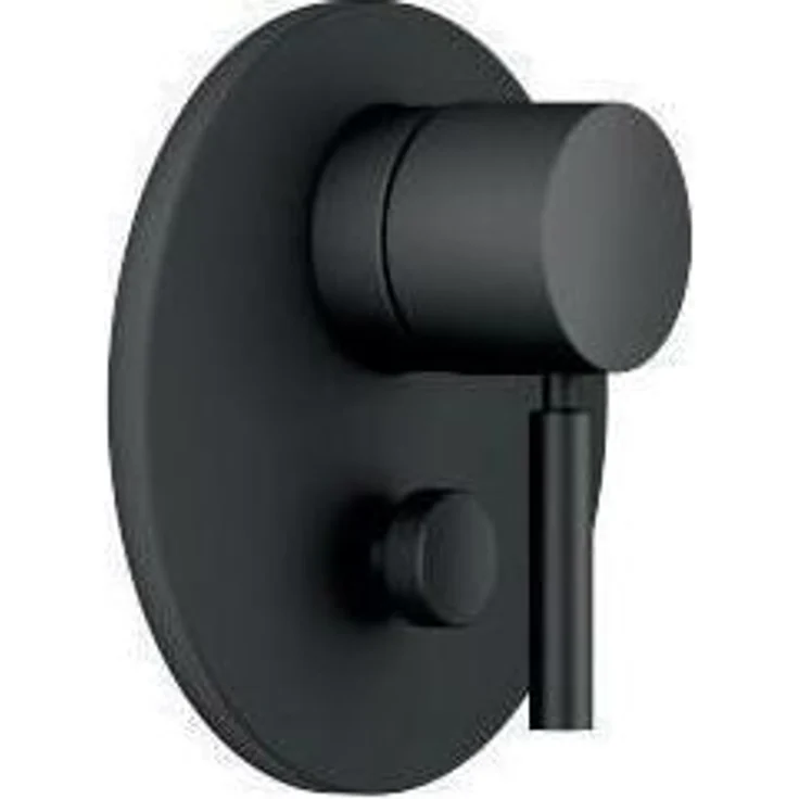 Dornbracht Badarmatur Dornb UP-Einhandbatterie META mit Umstellung schwarz matt, Automatische Umstellung · Abdeckplatte Ø 150 mm