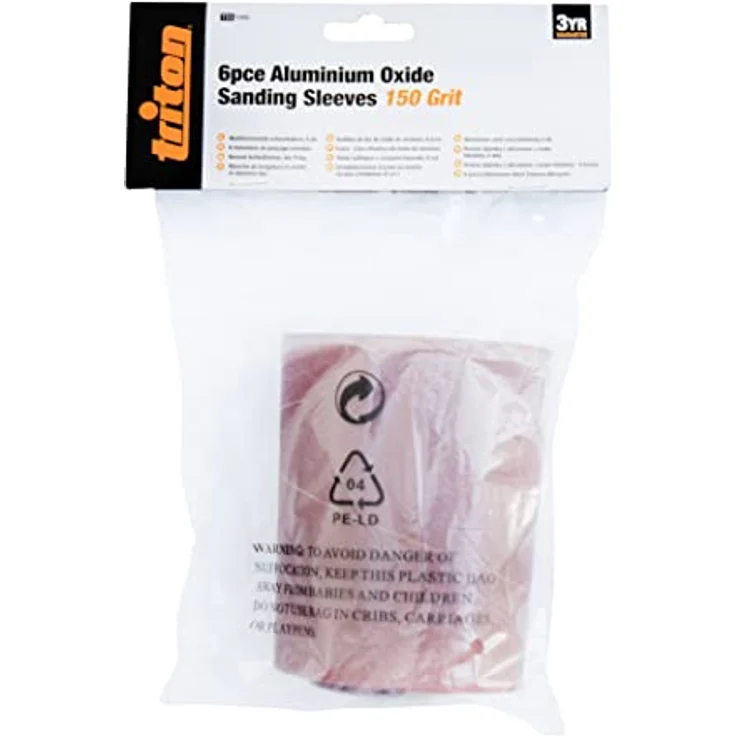 Triton TSS150G Korund-Schleifhülsen, 6er-Pack, Ø 13-76 mm, für Holz, Kunststoff und Metalle – Bild 2