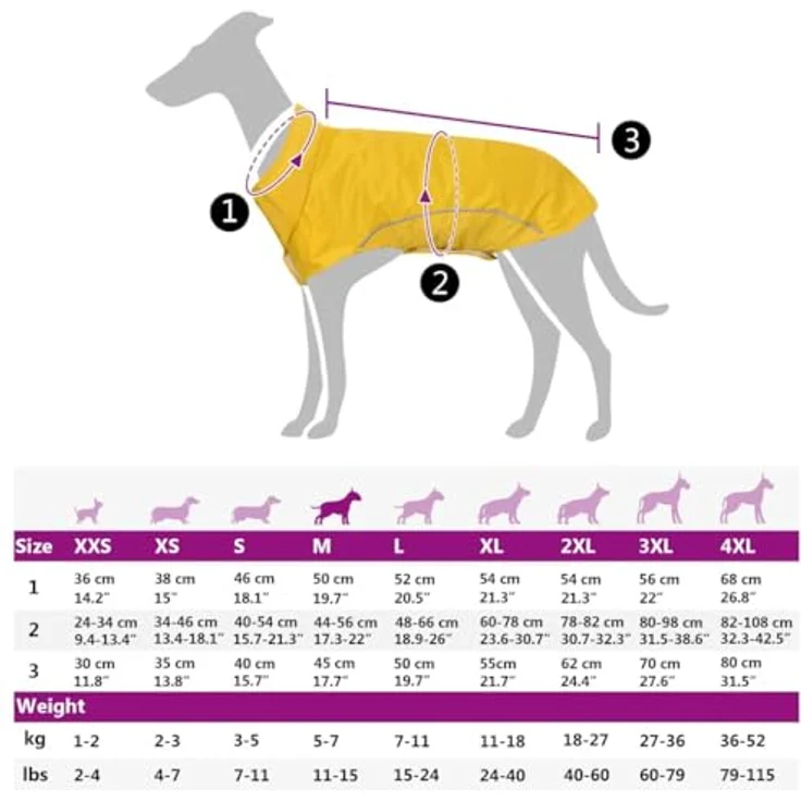 vidaXL Hunde Regenmantel M, wasserdichter Hundemantel aus Polyester mit Reflexstreifen, gelb – Bild 3