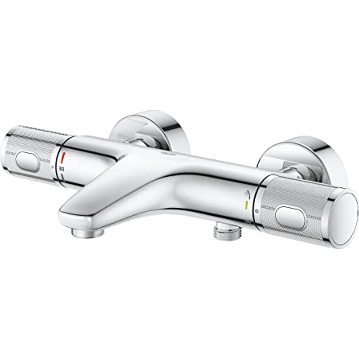 GROHE Precision Feel - Thermostat-Wannenbatterie (‎wassersparend, Temperaturbegrenzung, Wandmontage, S-Anschlüsse), chrom, 34788000 – Bild 1