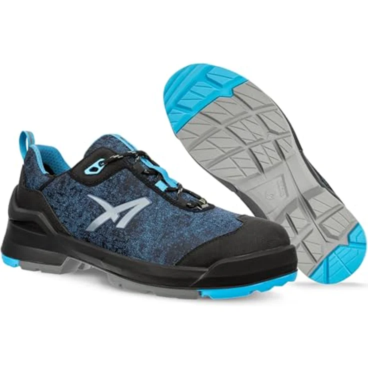Albatros Sicherheitsschuh TARAVAL Blue GH Low, S3L, Größe 42, schwarz-blau, fiberglaskappiert, rutschfeste Laufsohle, atmungsaktiv, metallfrei – Bild 5