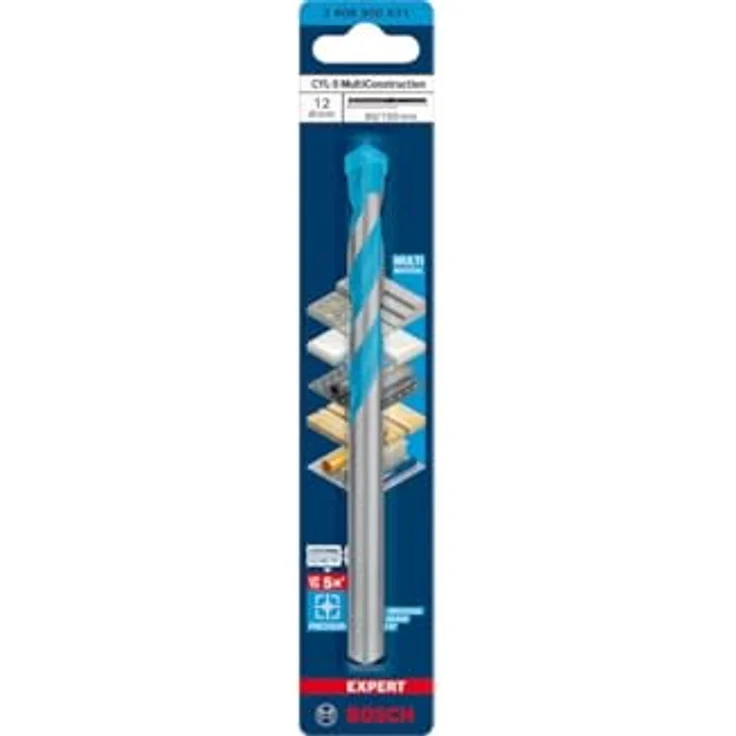 Bosch EXPERT CYL-9 Multi Construction Bohrer, Ø 12 mm, ideal für Beton und weiche Fliesen, Professional Zubehör – Bild 1