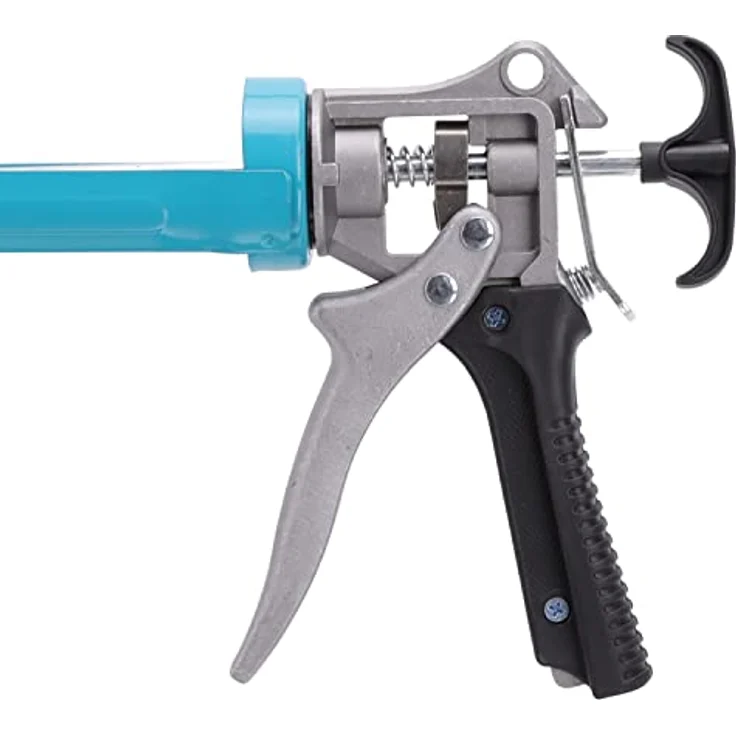 AmazonBasics Robuste Kartuschenpistole, 310 ml, Kraftübersetzungsverhältnis von 12:1, Aluminium-Griff mit Kunststoffstützgriff - Preisvergleich – Bild 4