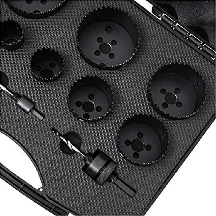 STIER Lochsägen Elektrikerset, HSS-Co8 Bimetall, 11-teilig 25, 32, 40, 54, 60, 68, 76 & 86 mm, für Handbohrmaschinen – Bild 4