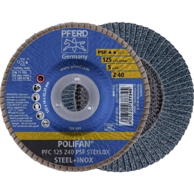 PFERD 69398192 POLIFAN-Fächerscheibe PFC 125 Z 40 PSF STEELOX Durchmesser 125 mm 5 St. (69398192)