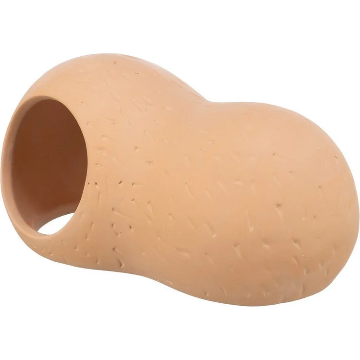 TRIXIE Nagerhaus Nager Keramikhaus, terrakotta, mit zwei Eingängen, 21 x 10 x 11 cm für Mäuse und Hamster – Bild 1
