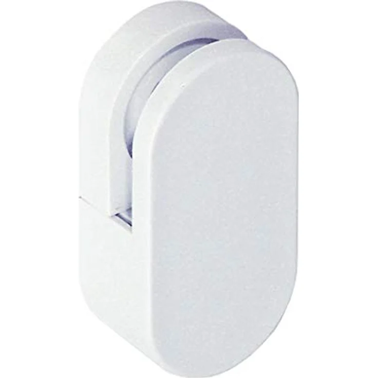 Hewi 477.01.100 99 Spiegelhalter 2 Stück Spiegel 6 mm verdeckte Verschraubung 30 x 60 x 18 mm Polyamid-477.01.100, reinweiß – Bild 1