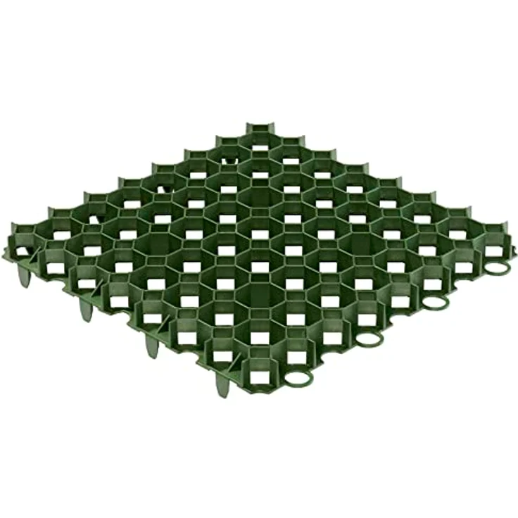 Gutta Rasengitter Rasengitterplatten Rasenwaben Bodenwaben Paddockplatten Gehwegplatten 50x50x4 cm - grün - 20 Stück, recycletes Polyethylen, Druckfestigkeit 115,00 t/m² – Bild 1