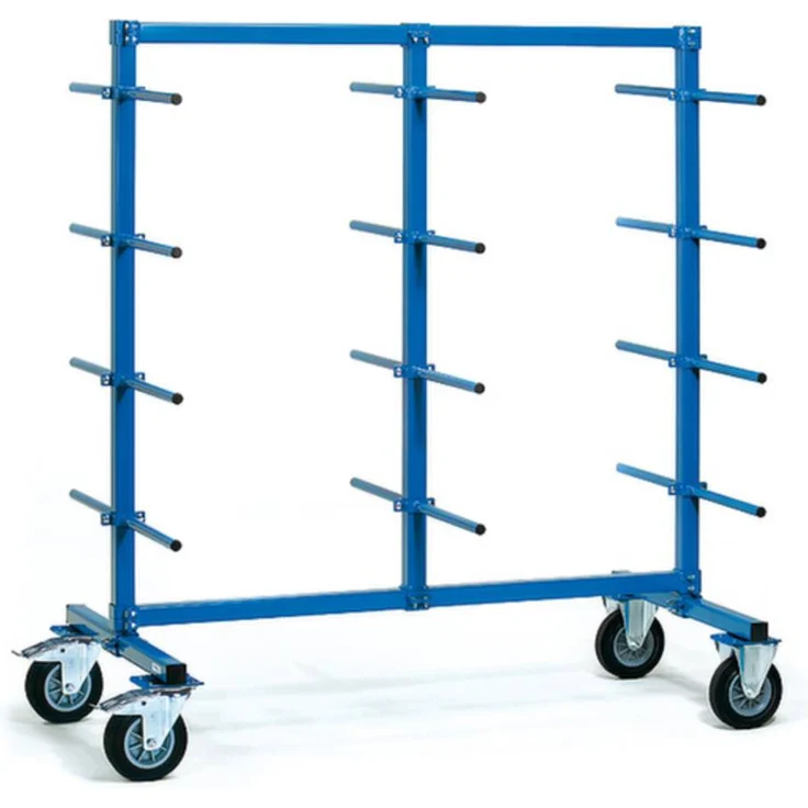 Fetra 4626-1 Tragarmwagen, Stahl pulverbeschichtet, max. Traglast 500 kg, 24 Arme, Vollgummi-Bereifung, beidseitig nutzbar