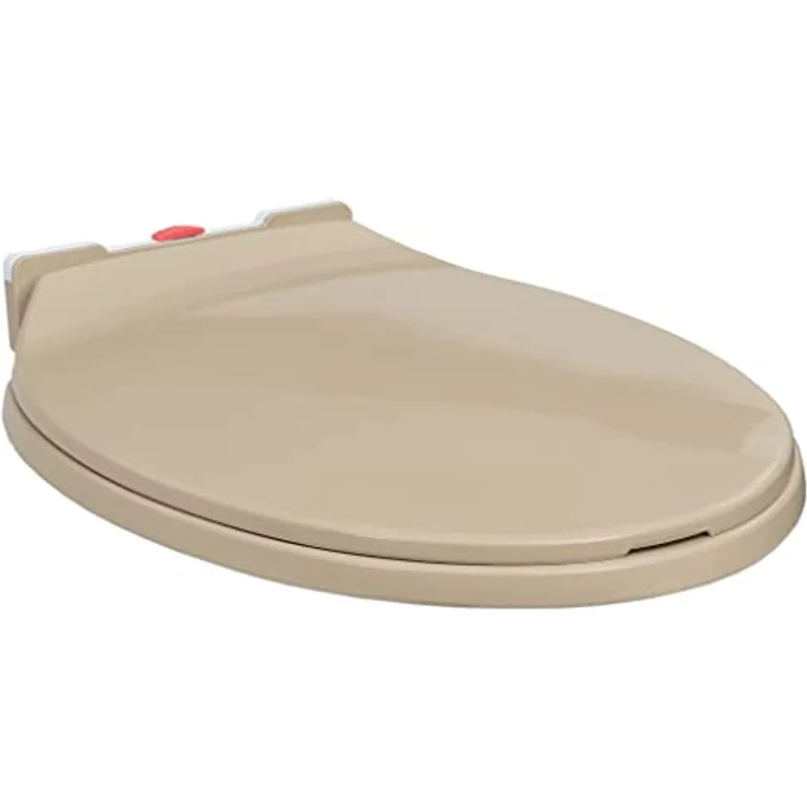 vidaXL Toilettensitz Oval mit Absenkautomatik und Schnellverschluss, Beige, Polypropylen, 42,5 x 35 cm – Bild 1