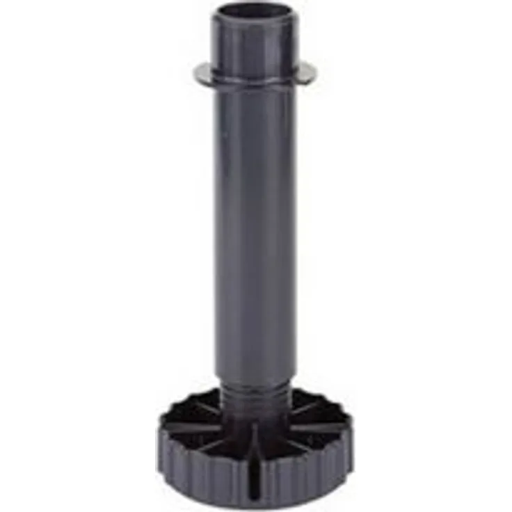 HEWI Möbelbeschlag Hettich Sockelverstellfuß 070151, Kunststoff schwarz, verstellbar von 74-110mm, Ø Standfläche 80mm, Belastbarkeit 450 kg