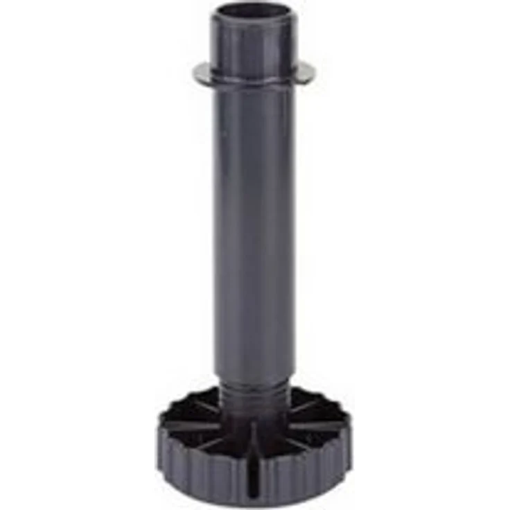 HEWI Möbelbeschlag Hettich Sockelverstellfuß 070151, Kunststoff schwarz, verstellbar von 74-110mm, Ø Standfläche 80mm, Belastbarkeit 450 kg